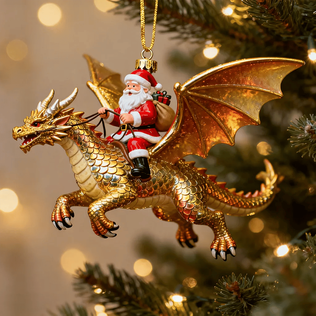 Santa’s Dragon Riders Ornament Collection